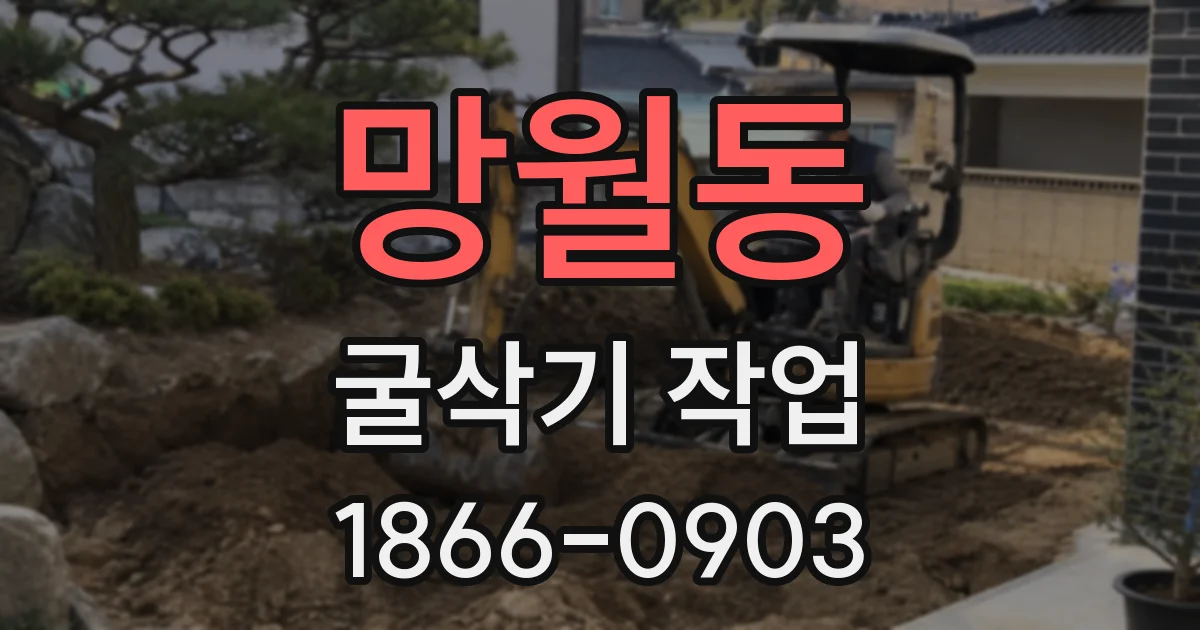 망월동 굴삭기 작업