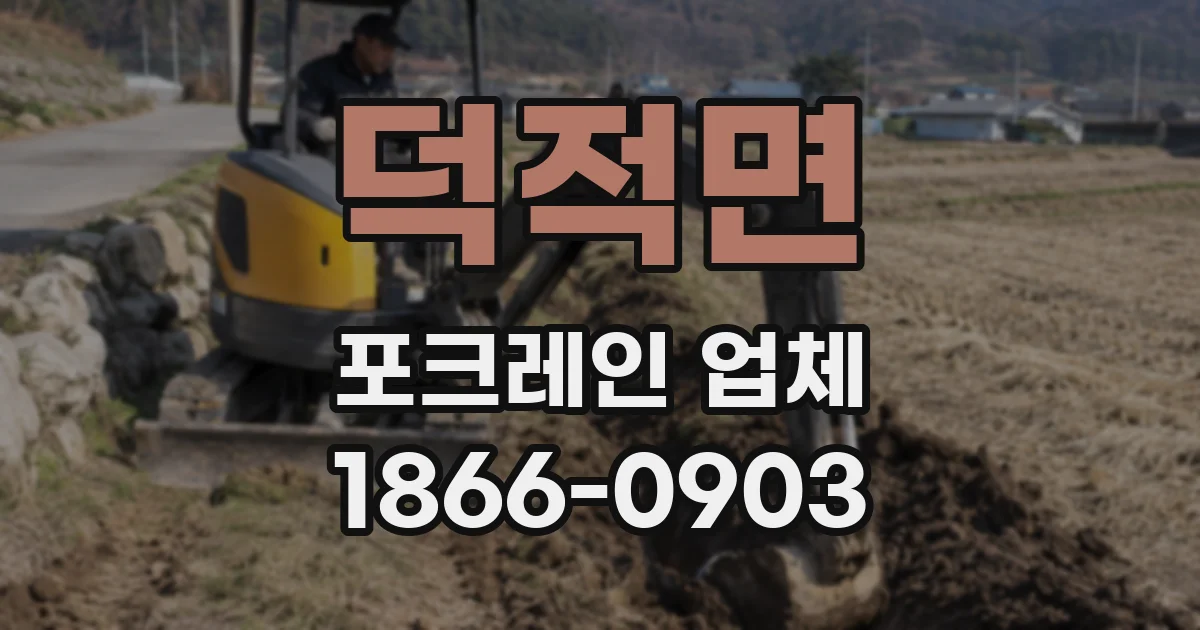 덕적면 포크레인 업체