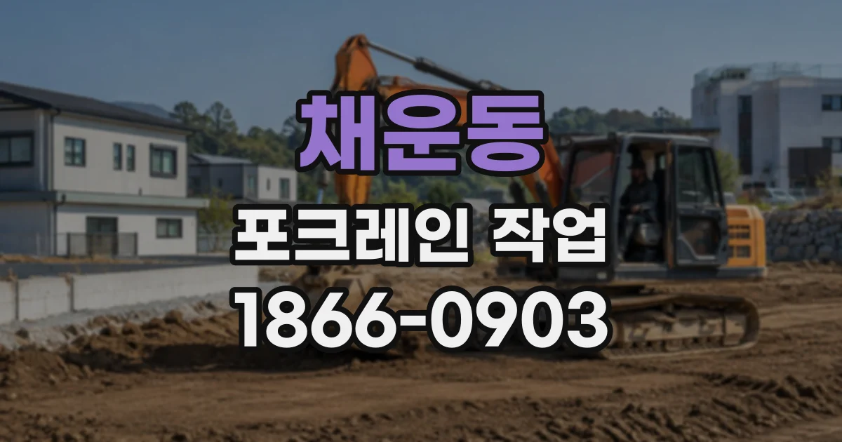 채운동 포크레인작업