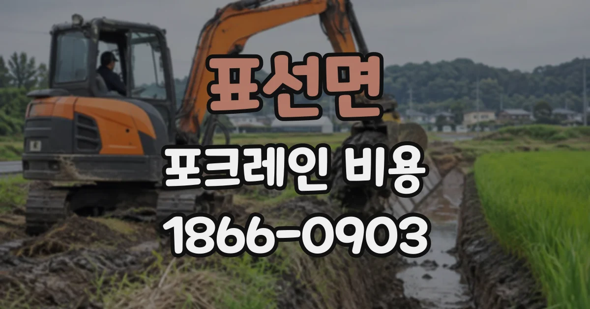 표선면 포크레인비용