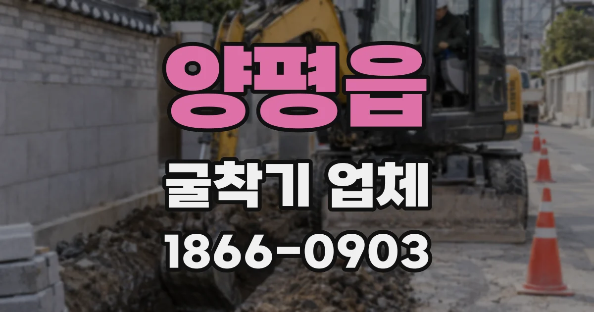 양평읍 굴착기 업체