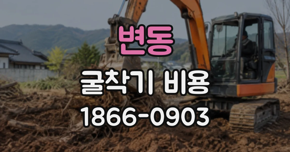 변동 굴착기비용