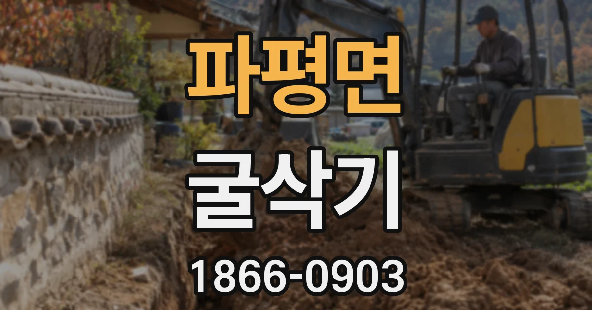 파평면 굴삭기