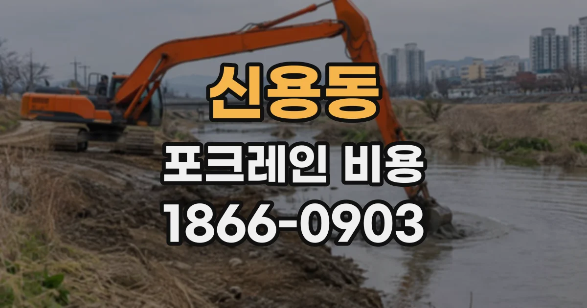 신용동 포크레인비용