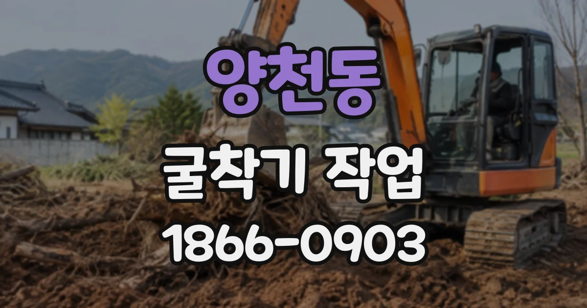 양천동 굴착기작업