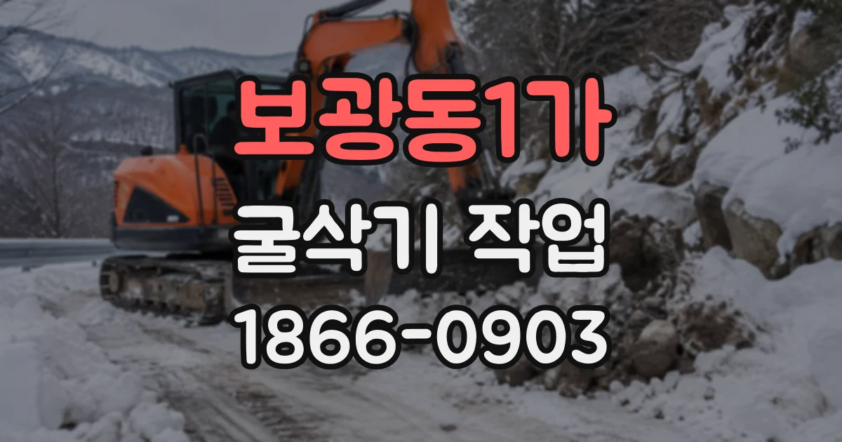 보광동1가 굴삭기작업