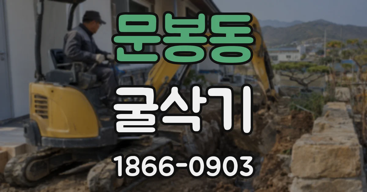 문봉동 굴삭기