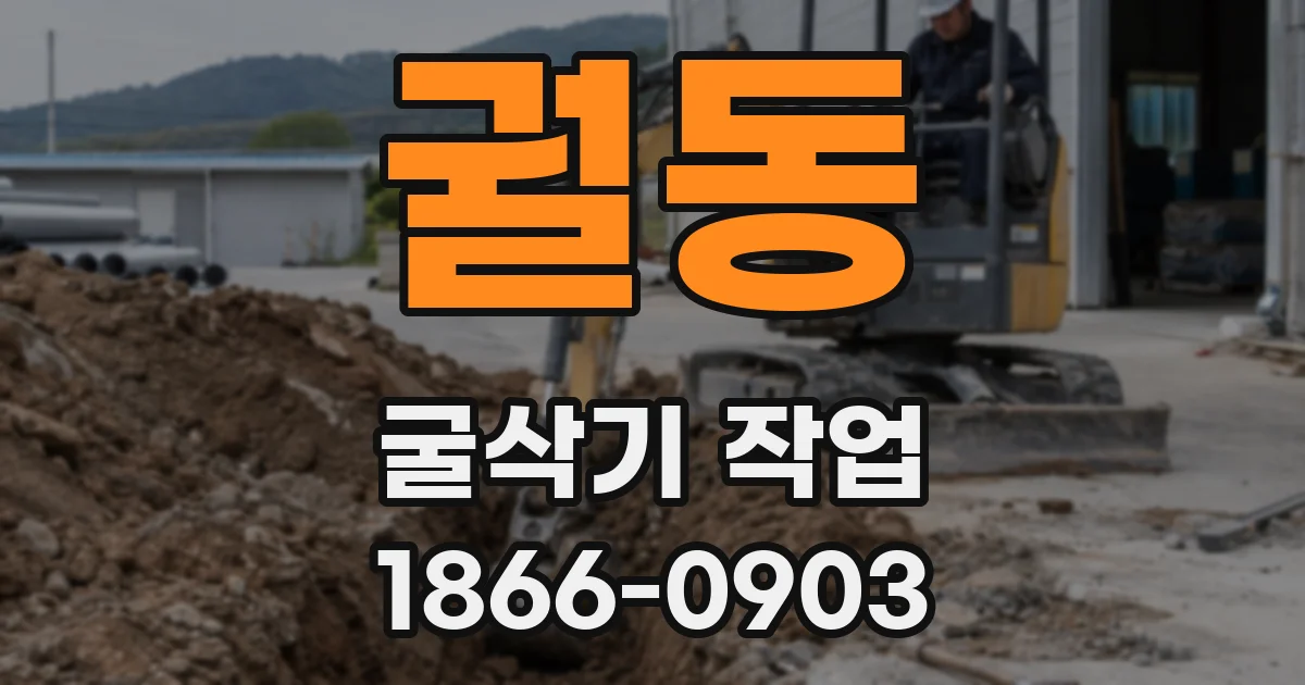 궐동 굴삭기 작업