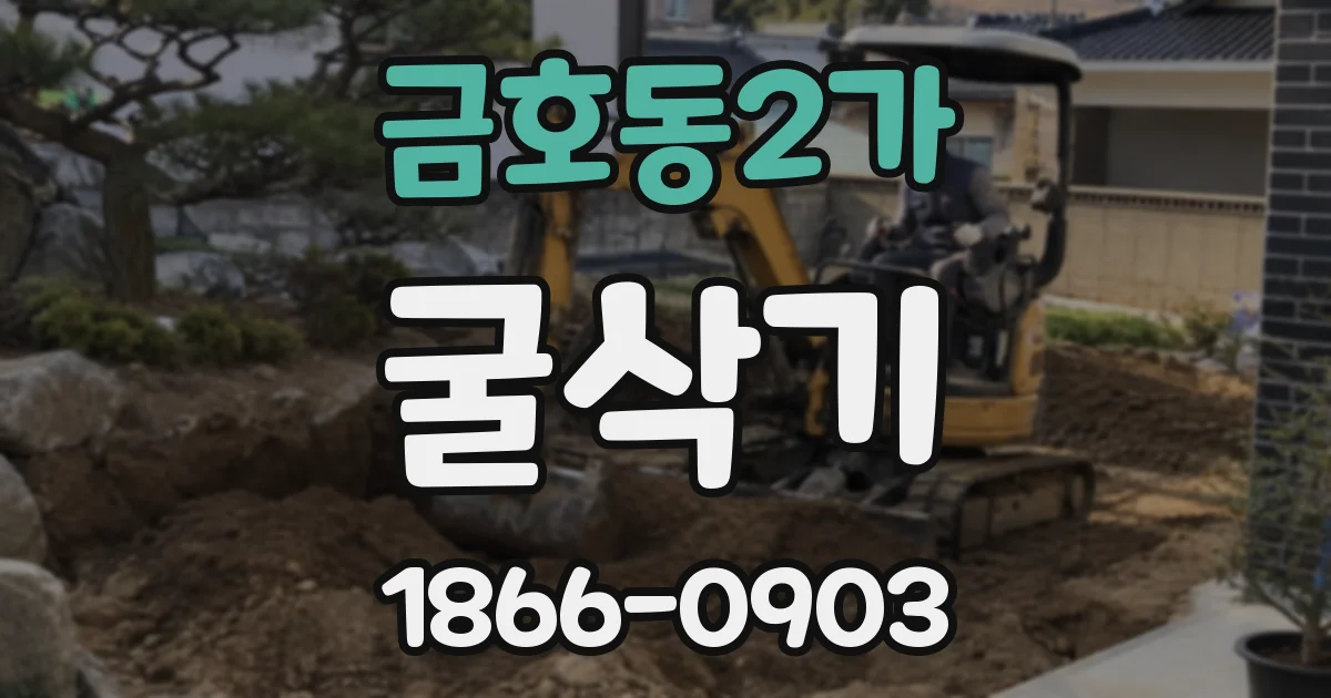 금호동2가 굴삭기