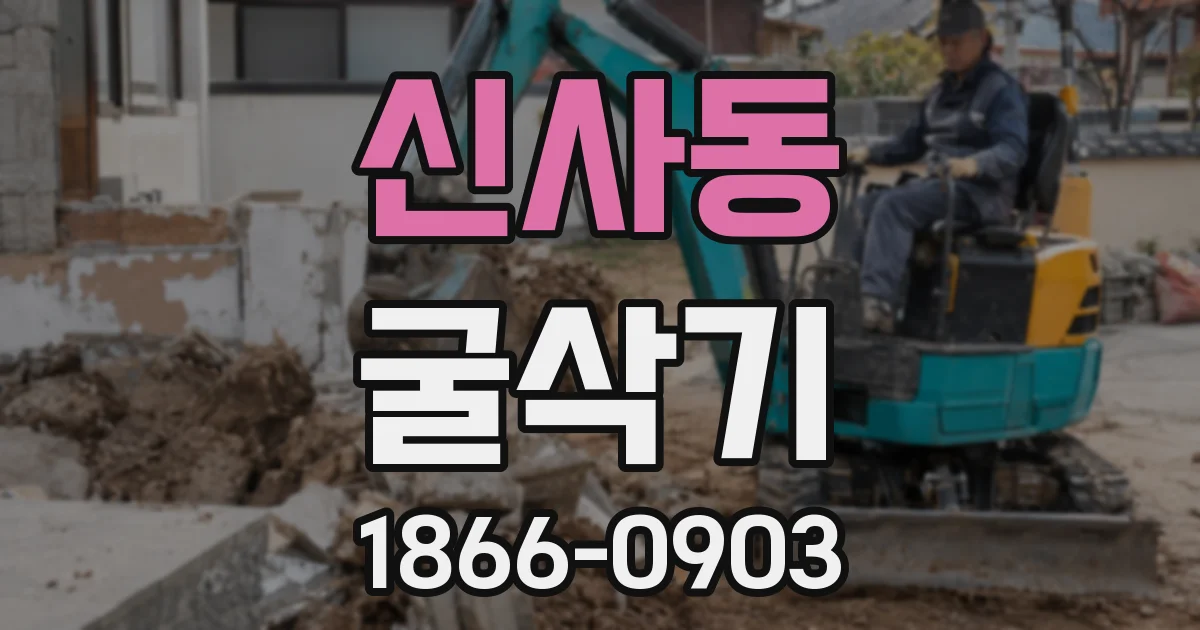 신사동 굴삭기