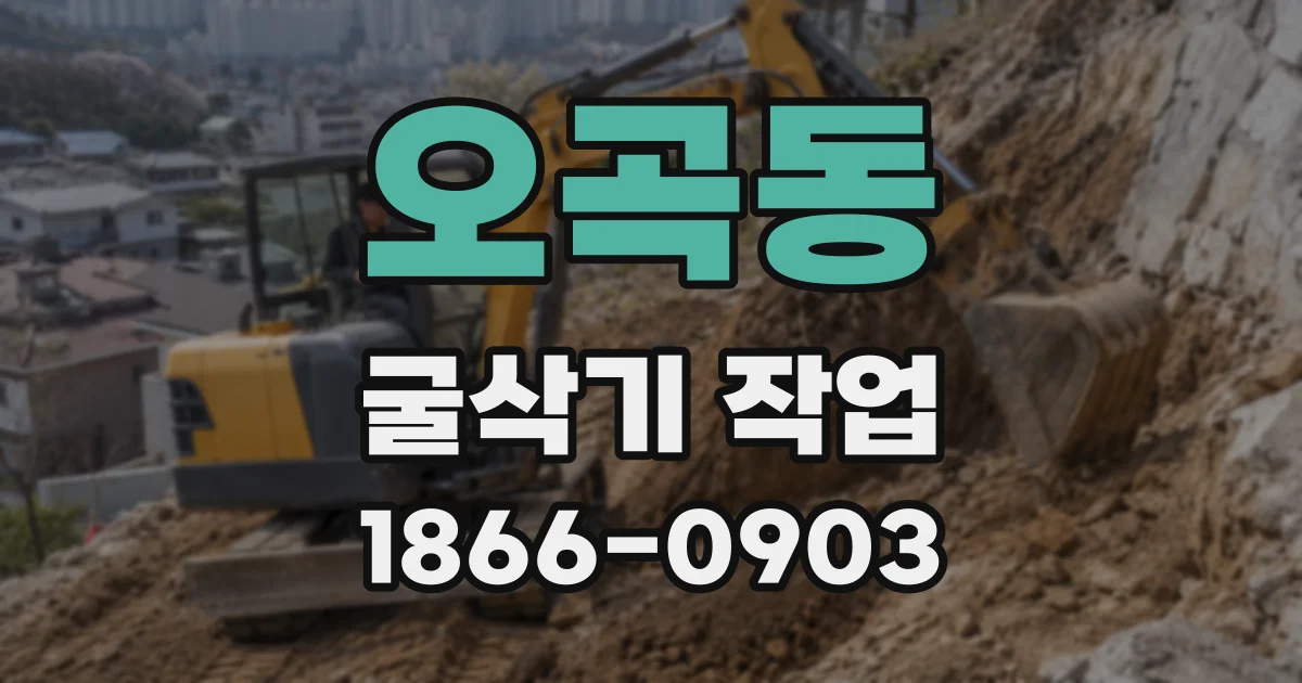 오곡동 굴삭기 작업