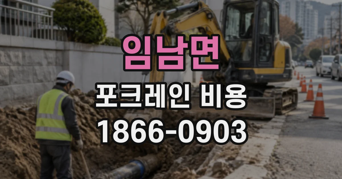 임남면 포크레인비용