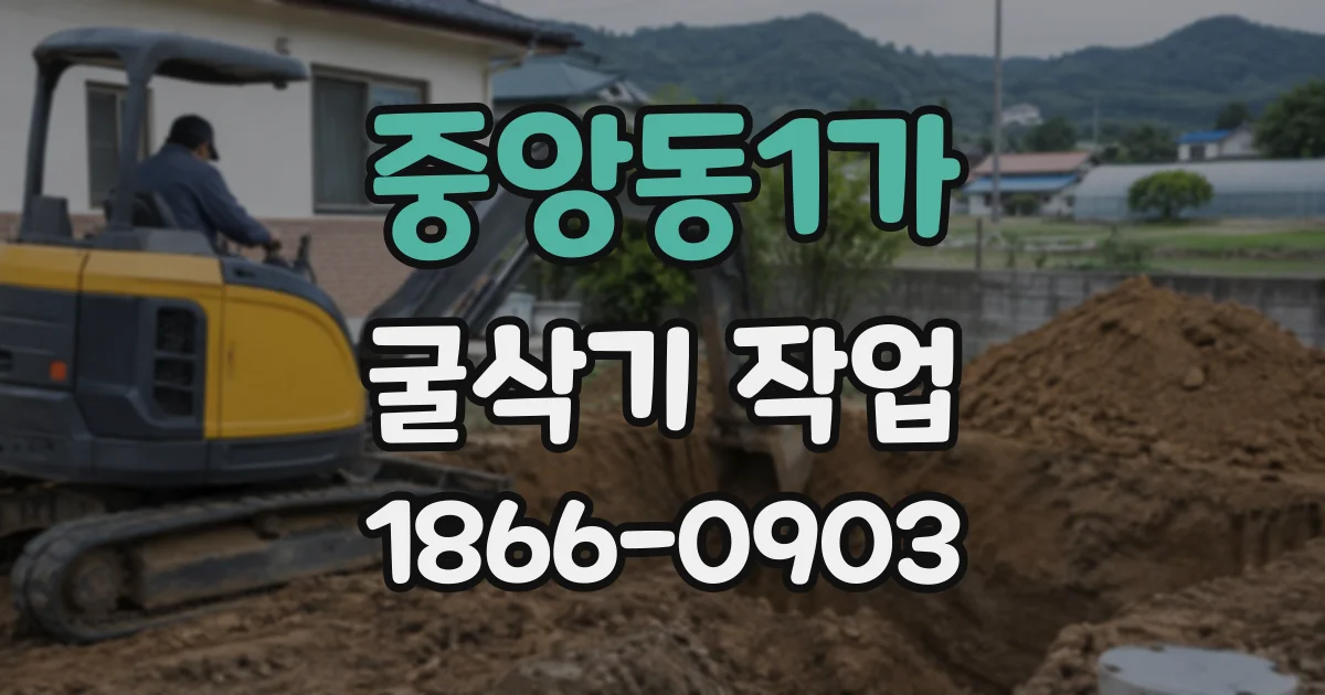 중앙동1가 굴삭기작업