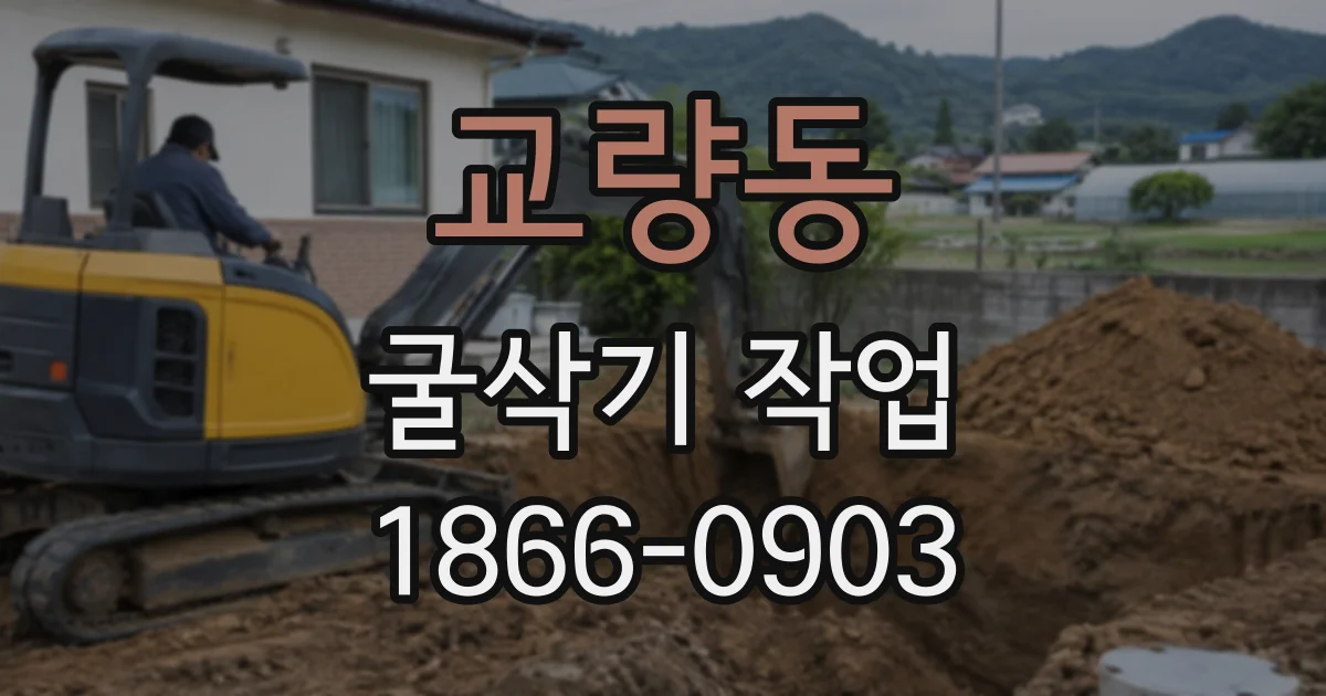 교량동 굴삭기작업