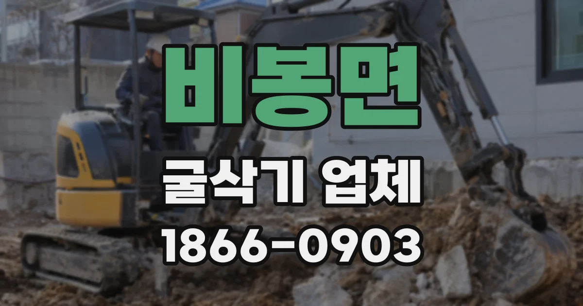 비봉면 굴삭기 업체