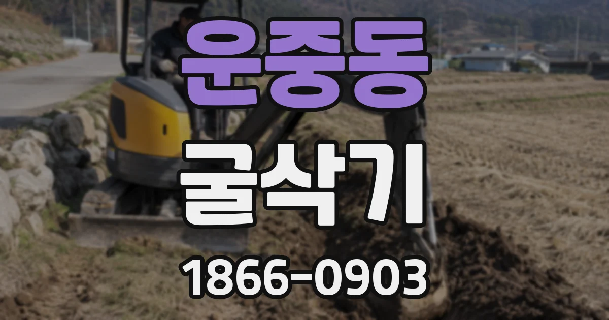운중동 굴삭기