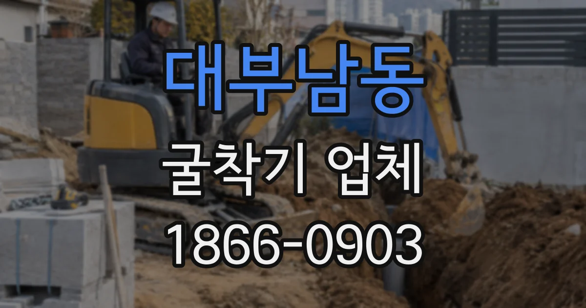 대부남동 굴착기 업체