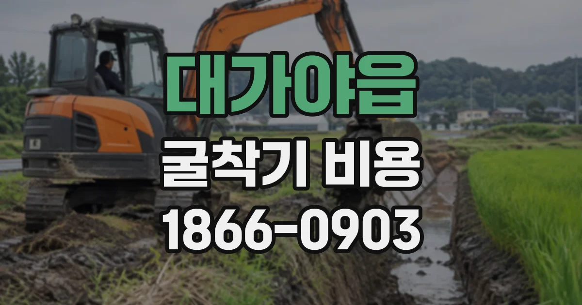 대가야읍 굴착기비용