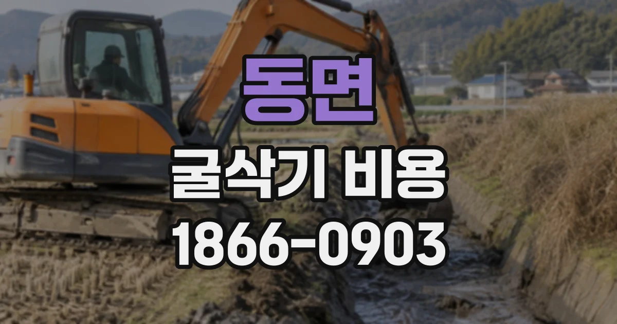 동면 굴삭기비용