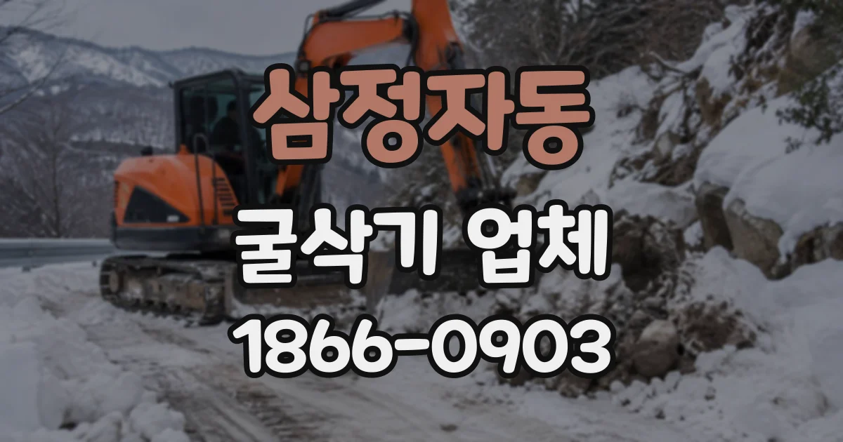 삼정자동 굴삭기업체