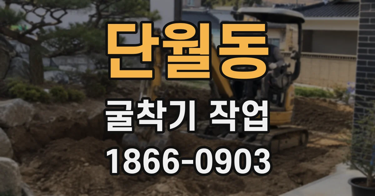 단월동 굴착기 작업