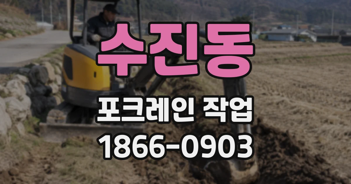수진동 포크레인 작업