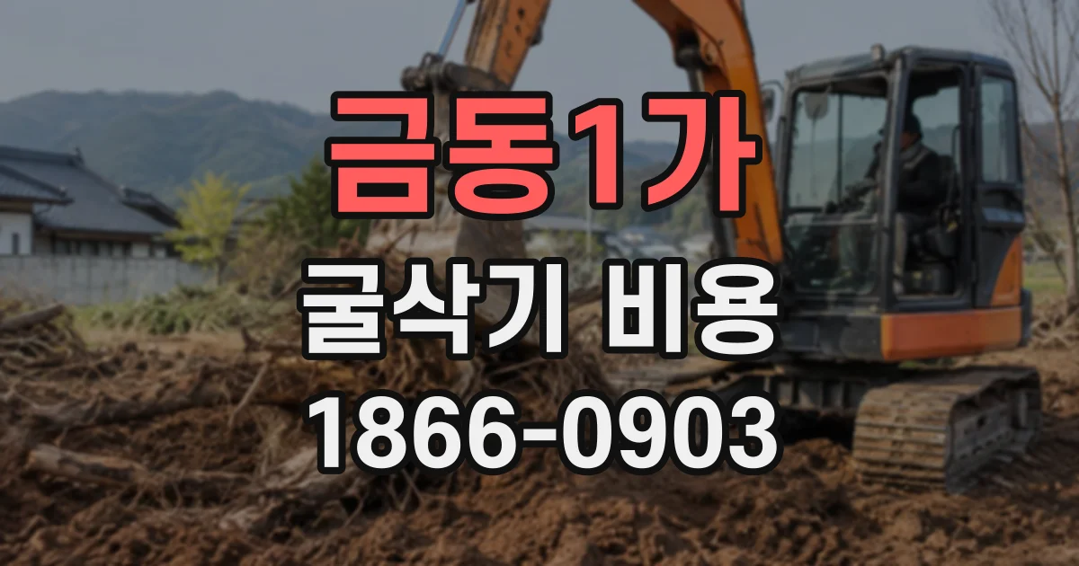 금동1가 굴삭기비용