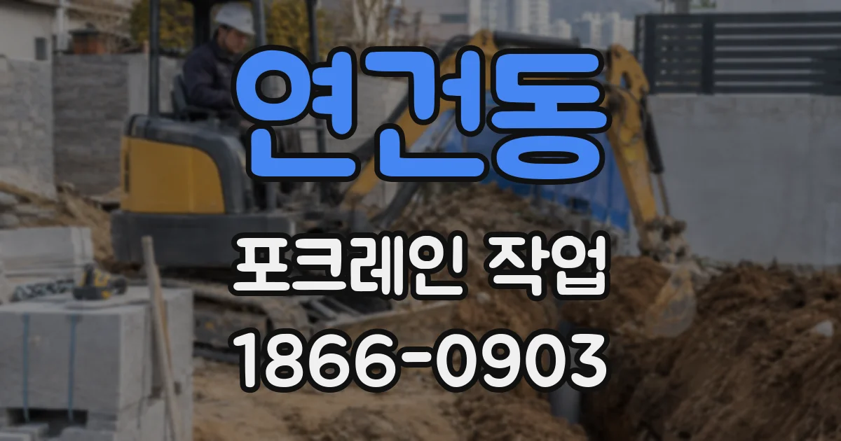 연건동 포크레인 작업