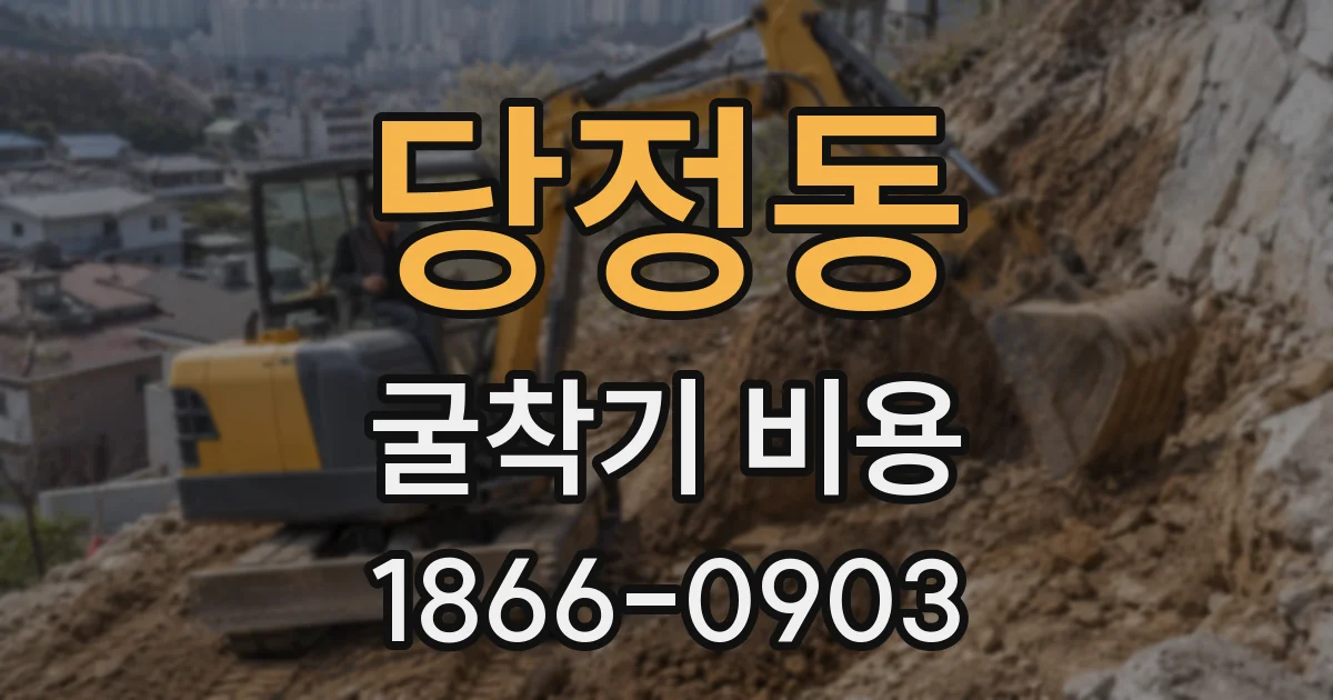 당정동 굴착기 비용