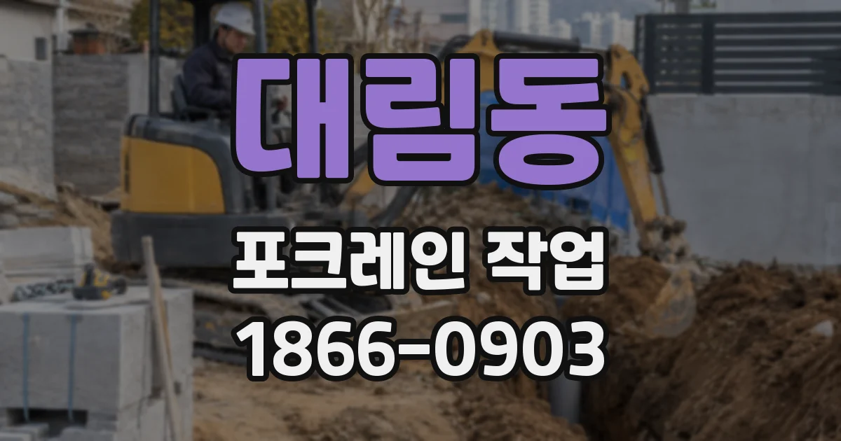 대림동 포크레인 작업