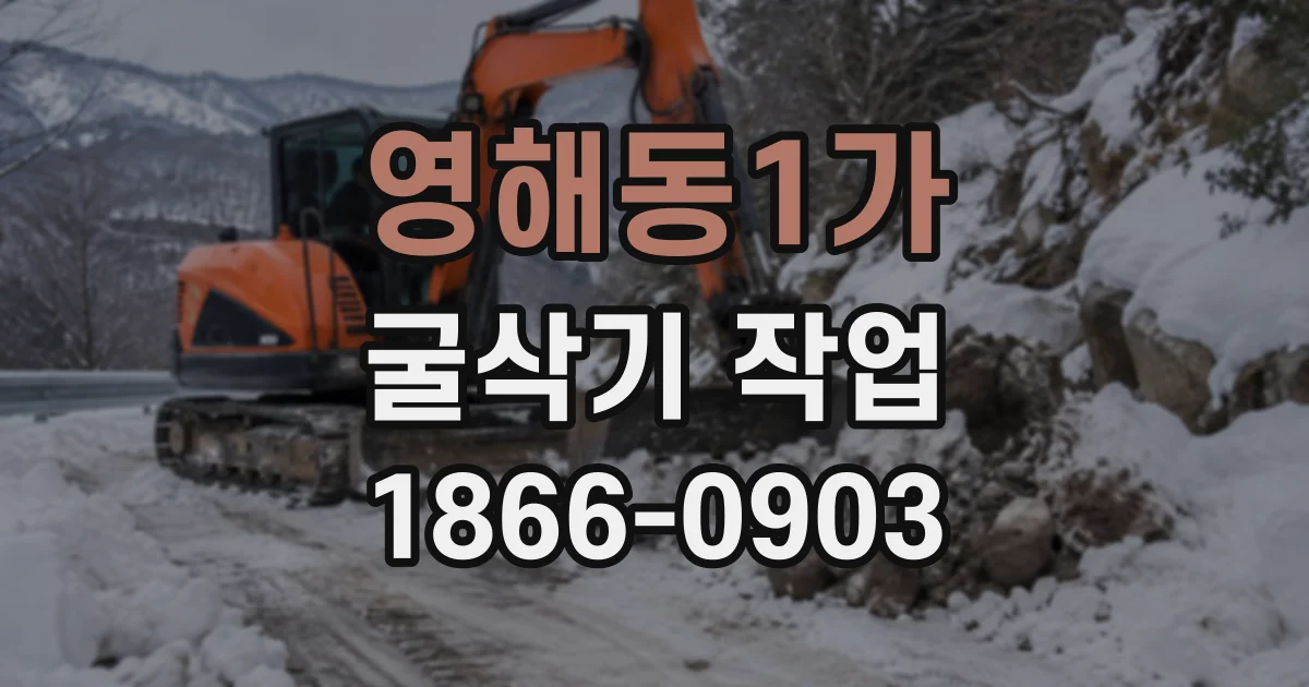 영해동1가 굴삭기작업