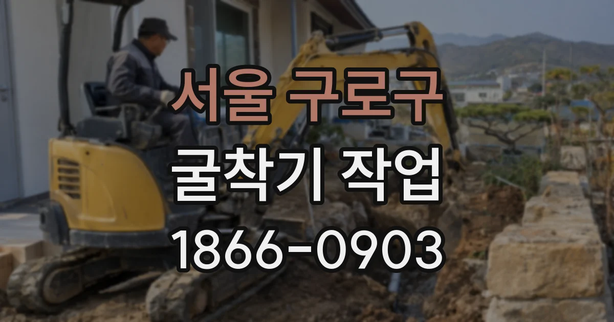 서울 구로구 굴착기 작업