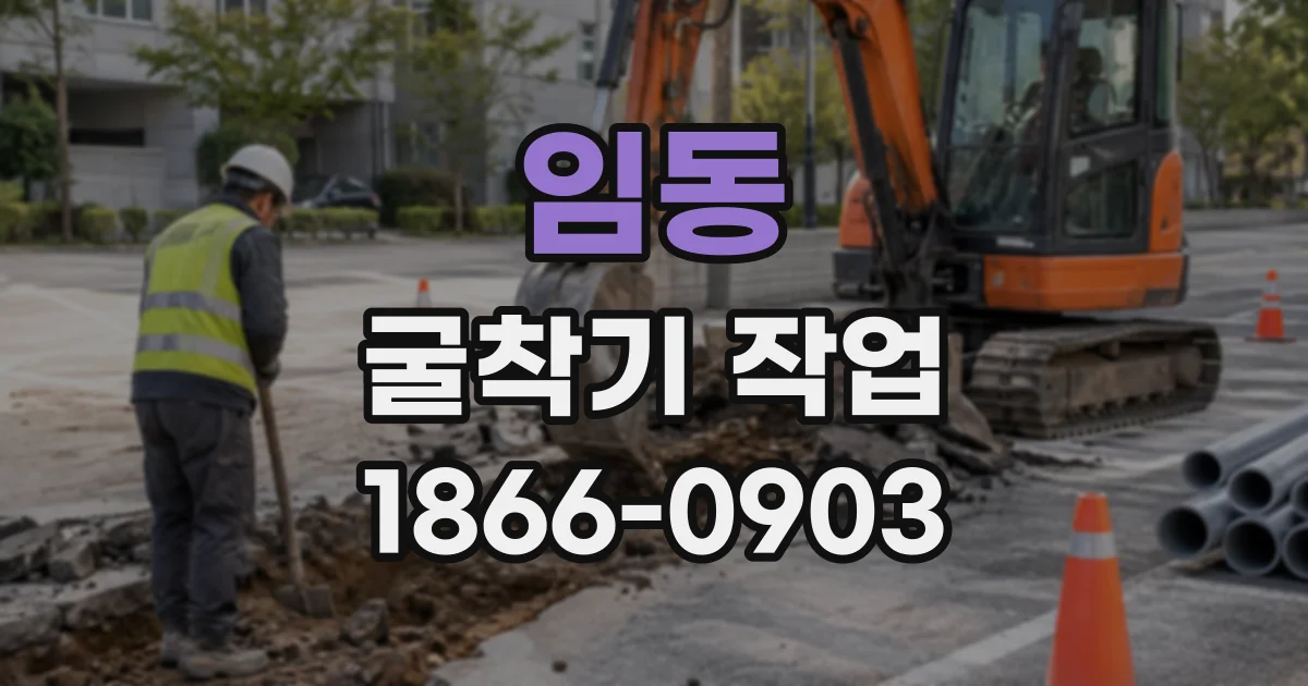 임동 굴착기작업
