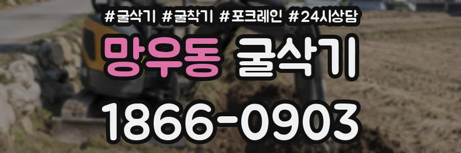 망우동 굴삭기