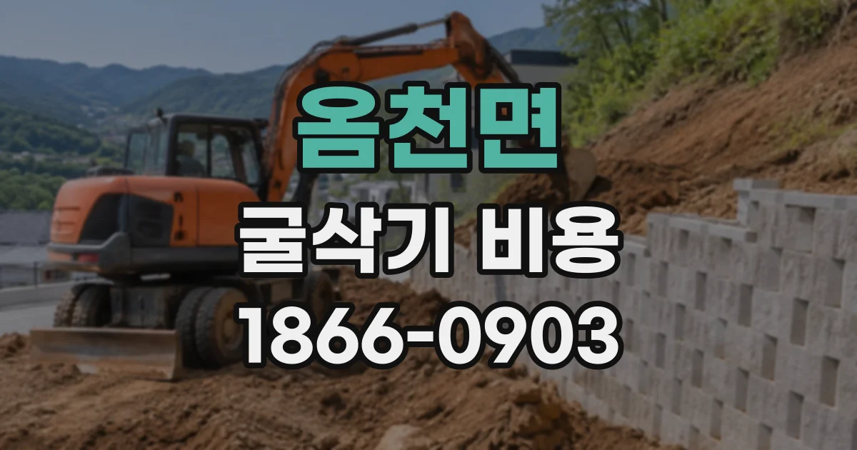 옴천면 굴삭기비용