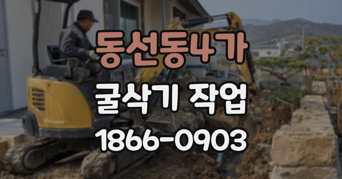 동선동4가 굴삭기 작업