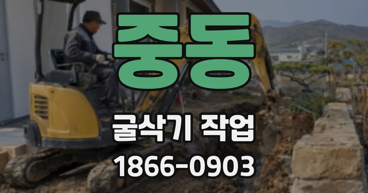중동 굴삭기 작업