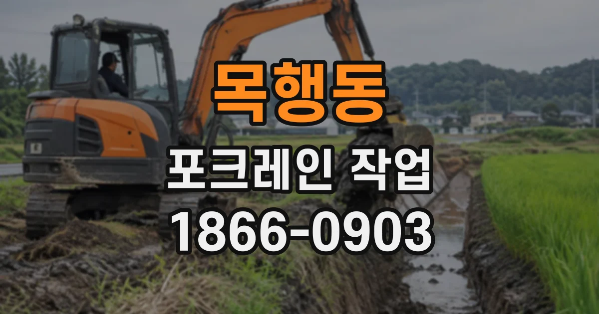 목행동 포크레인작업