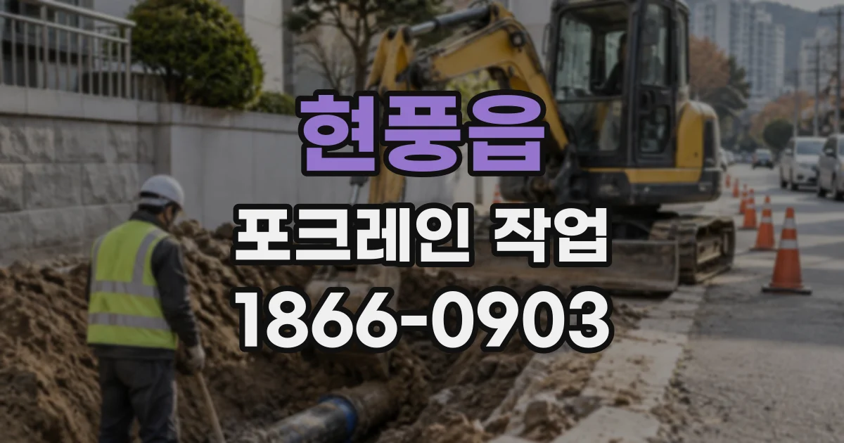 현풍읍 포크레인작업