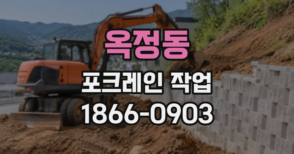 옥정동 포크레인작업