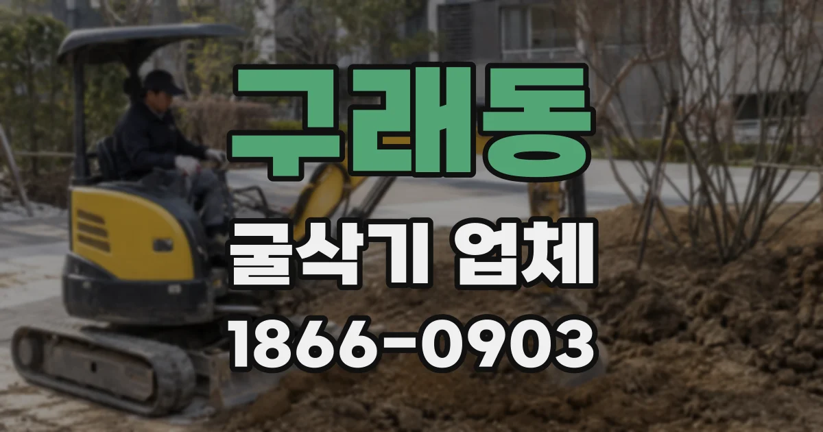 구래동 굴삭기 업체