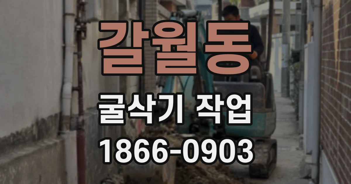 갈월동 굴삭기 작업