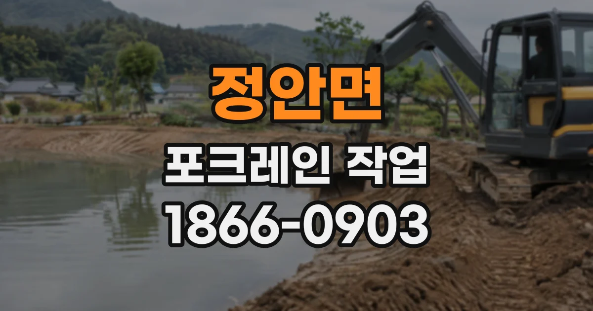 정안면 포크레인작업