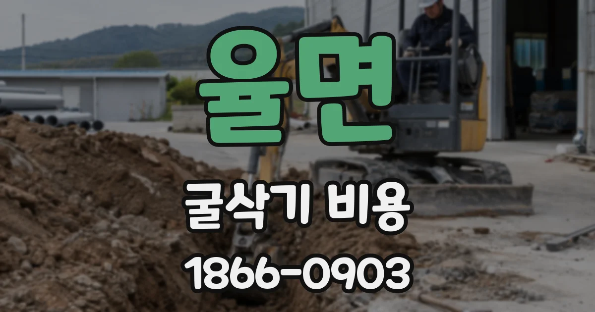율면 굴삭기 비용