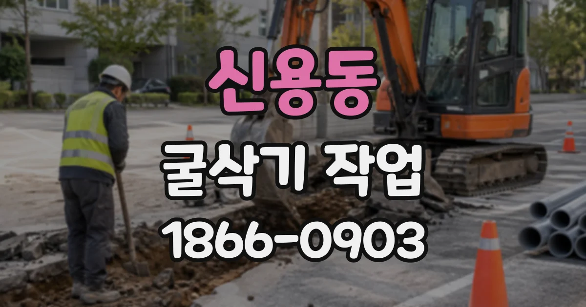 신용동 굴삭기작업