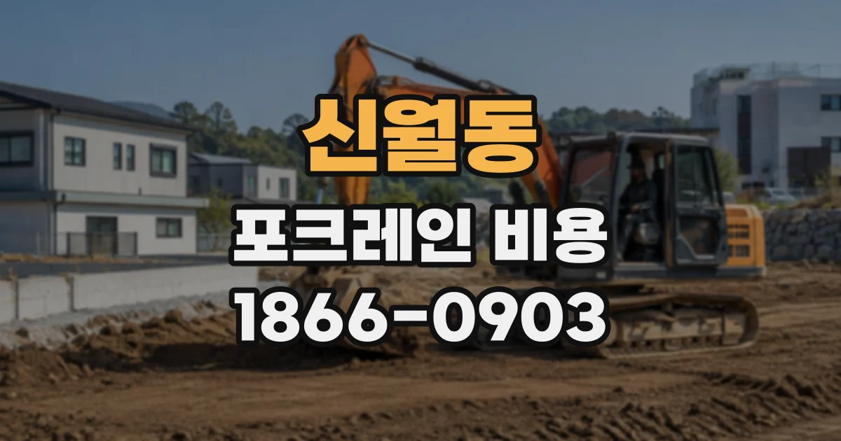 신월동 포크레인비용