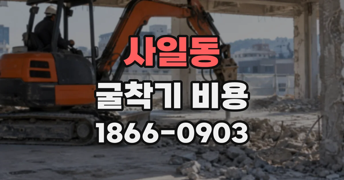 사일동 굴착기비용