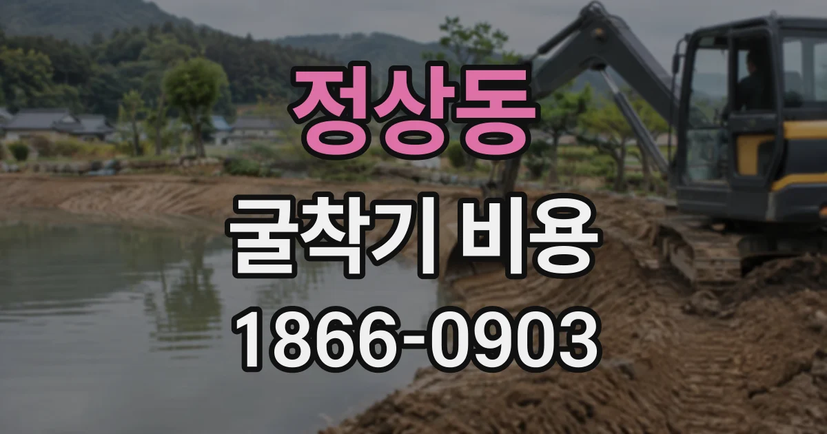 정상동 굴착기비용