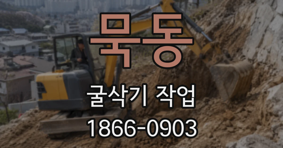 묵동 굴삭기 작업