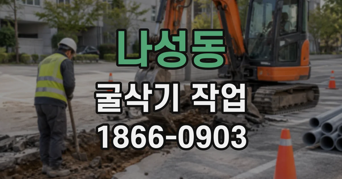 나성동 굴삭기작업